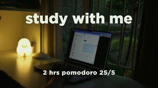 2-HOUR STUDY WITH ME ️ | rainy day | calm lofi  | pomodoro 25/5