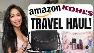 LONG HAUL FLIGHT ESSENTIALS! KOHL'S SAME DAY PICKUP, AMAZON TRAVEL HAUL & TORY BURCH UNBOXING!