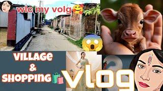 my first vlog in village/ shopping️lehngha /LIFE WITH QUEEN!