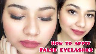 How to apply False/Fake Eyelashes easily| (in detail)| The Priyanka Bisht