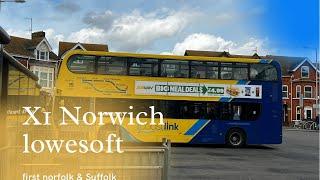 4K-X1 real time full route norwich to Lowestoft (route learning)first Norfolk and Suffolk