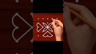 Diwali Rangoli Simple Design  Deepavali Muggulu Designs  5 Dots Kolam for Diwali #shorts