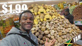 Jamaican Yam Hill in NYC Grocery Store with Low prices