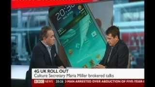 Adrian Barnard BBC News interview on 4G deal for UK rollout