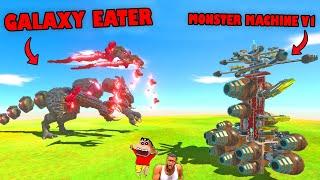 MONSTER MACHINE v1 vs GALAXY EATER in Animal Revolt Battle Simulator with SHINCHAN and CHOP