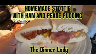 HOME MADE STOTTIE CAKE WITH HAM & PEASE PUDDING