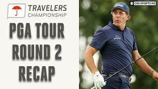 PGA Tour Round 2 Recap of Travelers; Phil Mickelson Leads At -13 | CBS Sports HQ