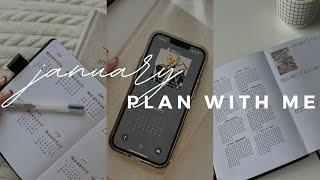 january 2022 plan with me  ️  minimalist bullet journal set up *no drawing*