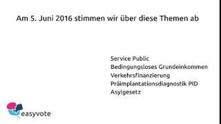 Am 5. Mai kommen die easyvote-Clips!