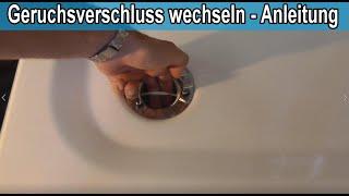 Geruchsverschluss vom Duschabfluss wechseln / VIGA Tauchrohr Dusche Duschabfluss montieren Anleitung