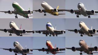 16/03/20 成田国際空港（成田空港） 飛行機の着陸進入シーン Final Approach Scene of Various Airliners at Narita Int'l Airport