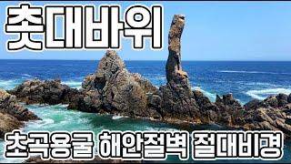 삼척, 초곡용굴촛대바위길 / 동해바다 해안절벽에 있는 절대비경! CLOVA Dubbing