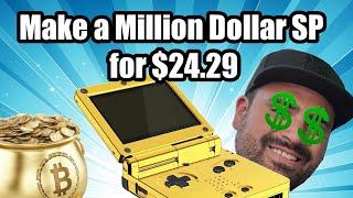 Lets make a Golden $1 Million Gameboy Advance SP for $24.29 Extremerate Reshell