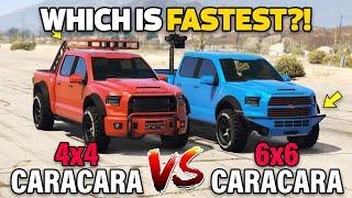 GTA 5 ONLINE - CARACARA 4X4 VS CARACARA 6X6 (WHICH IS FASTEST?)