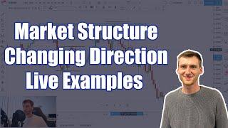 Market Structure Changing Direction Live Examples