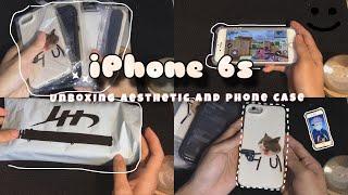 iPhone 6s (gray)  aesthetic unboxing  phone case + set up 