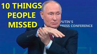 10 Important Things That Went Unnoticed During Putin’s Annual Press Conference
