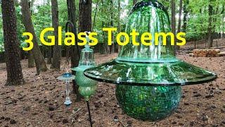 3 Garden Glass Sculptures