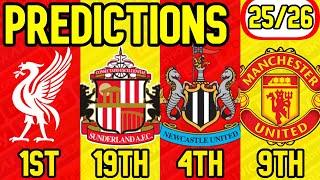 BOOKIES 25/26 PREMIER LEAGUE PREDICTIONS