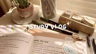 study vlog // endless note-taking, what i eat and gloomy days~ (ft. idenati)