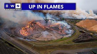 Richards Bay woodchip mill fire still raging on