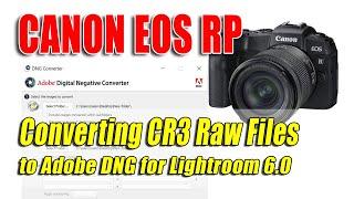 How To Convert Canon EOS RP Raw Files to DNG