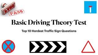 Top 10 Hardest Traffic / Road Sign Questions & Answers - Basic Driving Theory Test (Singapore BTT)