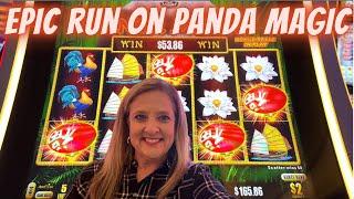 Epic Run on Panda Magic Right Before My Live!  #slots #casino #slotmachine