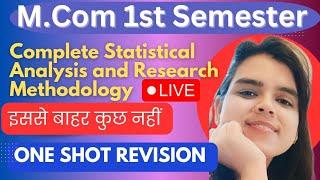 One Shot Revision| Complete Statistical Analysis and Research Methodology#live #semesterexams