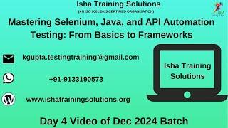 Mastering Selenium, Java, and API Automation Testing -Call/WhatsApp us on +91-9133190573 to Enroll