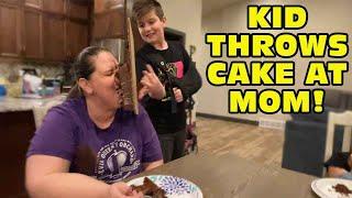 Kid Temper Tantrum Throws Birthday Cake At Mom During Birthday Temper Tantrum! [Original]