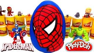 Huevo Sorpresa Gigante de Spider-Man (Hombre Araña) en Español Plastilina Play Doh