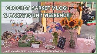 Crochet Market Vlog  2 Markets in 1 Weekend!!  New Wind-Resistant Wagon Flower Display?? 