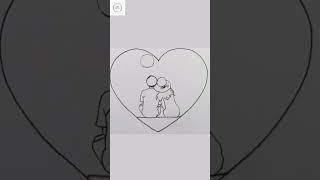 Valentine's Day Drawing very easy || How to draw Romantic Couple with pencil sketch