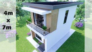 Small House | House Design idea (4m x 7m)