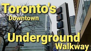 PATH: Toronto's Underground Walkway Tour ~Queens Quay to Bay Dundas (through Eaton Centre) (HD)