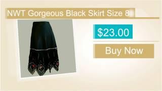 NWT Gorgeous Black Skirt Size 8