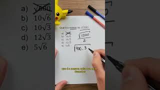 Sabe essa? #Matemática #radiciacao #enem #concursos #profdombrauskas