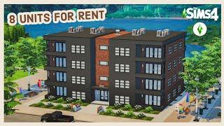 Modern Base Game Apartment Complex: 8 Units For Rent  The Sims 4 Speed Build | No CC