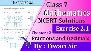 NCERT Solutions for Class 7 Maths Chapter 2 Exercise 2.1 Fractions and Decimals in Hindi and English