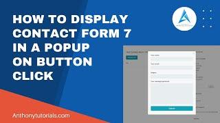 How to Display Contact Form 7 in a Popup on Button Click