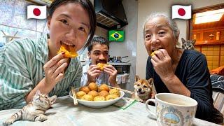 Minha Vó Experimentando Pão de Queijo pela Primeira Vez Na Vida!