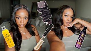 how to: lace closure quick weave | beginner friendly