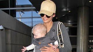 Nina Dobrev Looks Maternal Carrying Baby At LAX After Partying In Cabo With Julianne Hough