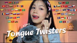 ASMR Tongue Twisters in 60 Languages  Can You Find Your Language?