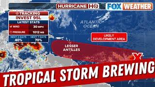 Tropical Disturbance 95L Likely To Become Tropical Storm Beryl In Atlantic