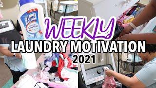 WEEKLY LAUNDRY ROUTINE 2021 | HUGE LAUNDRY DAY | LAUNDRY MOTIVATION | FAMILY OF 5