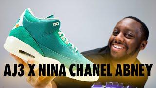 Air Jordan 3 X Nina Chanel Abney On Foot Sneaker Review QuickSchopes 691 Schopes FZ7974 300