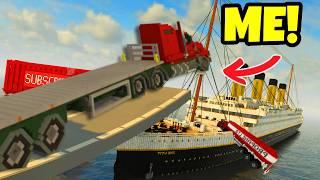 Using ONLY TRUCKS to SINK THE TITANIC! Teardown Gameplay