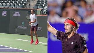 Indian Wells 2025 - Alexander Zverev, Casper Ruud, Qinwen Zheng... practicing in Tennis Paradise